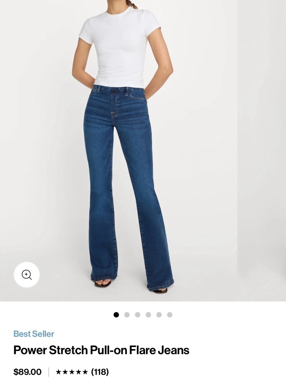 Good American Jeans - Power Stretch Pull on Flare- New with tags